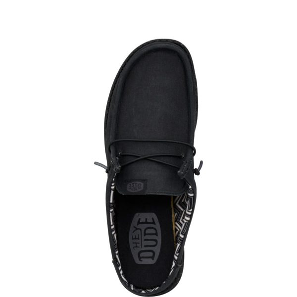 Wally Slip Stretch Canvas - Black/Black