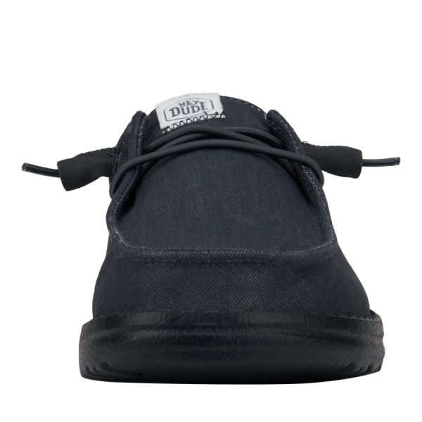 Wendy Stretch Canvas Wide - Black/Black