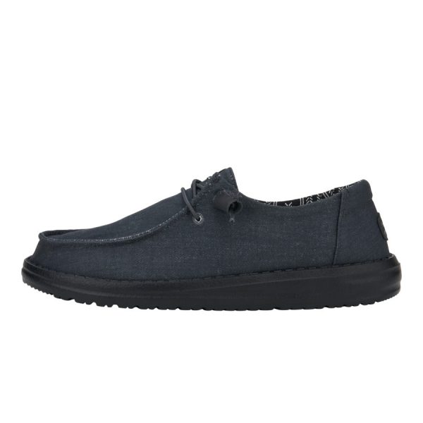 Wendy Stretch Canvas Wide - Black/Black