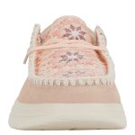 Wendy Comf Suede Crochet - Pale Pink/Multi