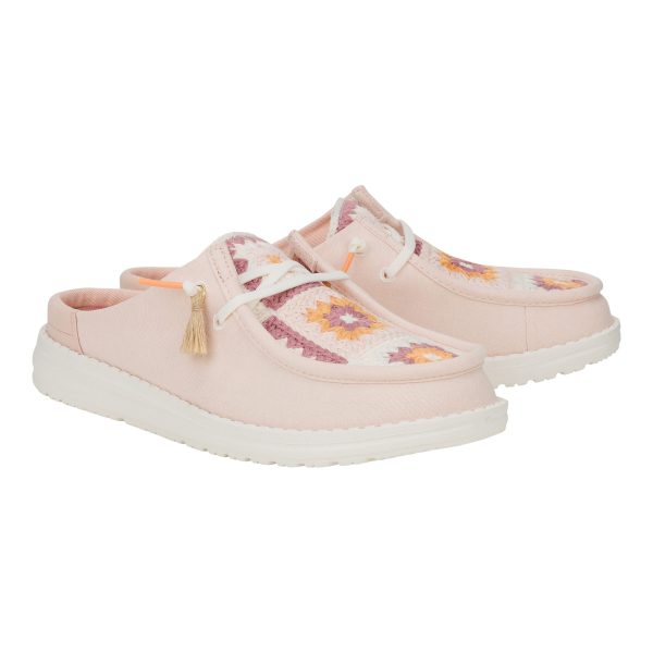 Wendy Slip Cottage Crochet - Pale Pink/Multi
