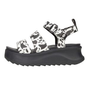 Delray Buckle Animal - Black/White