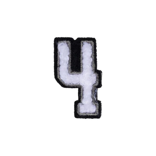 Number 4 Patch - 4 Black/White