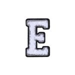 Letter E Patch - E Black/White