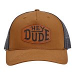 Leather Buckle Patch Trucker - Coyote Brown