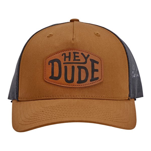 Leather Buckle Patch Trucker - Coyote Brown
