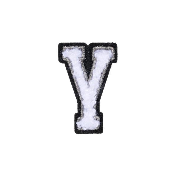 Letter Y Patch - Y Black/White