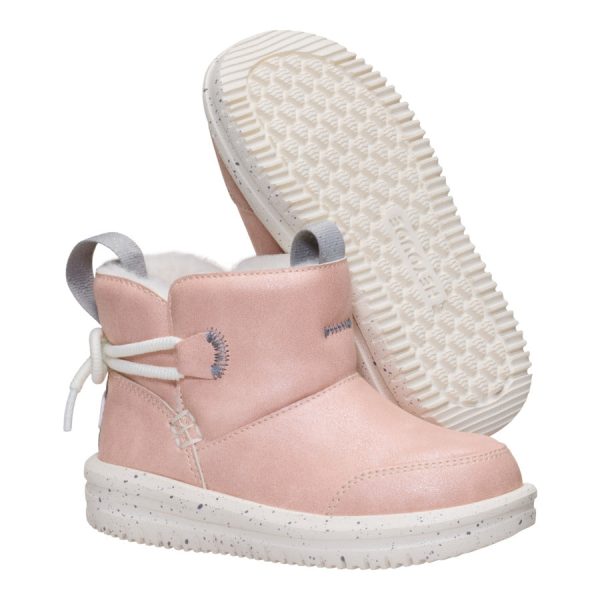 Camden Bow Boot Toddler Cozy - Sparkle Pink