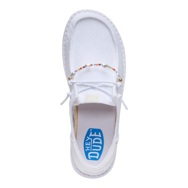 Wendy Funk Mesh Shoelry - White