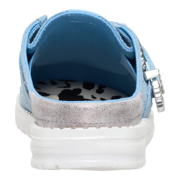 Wendy Slip Buckle Denim - Blue/Multi