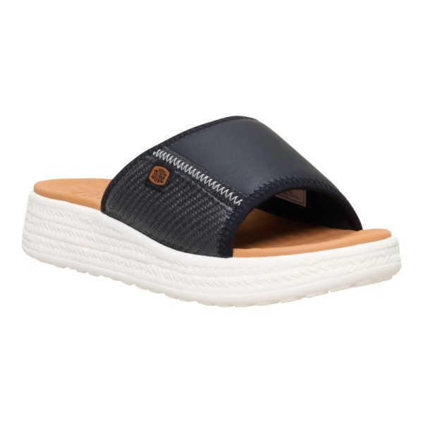 Tide Espadrille Slide - Black/Egret