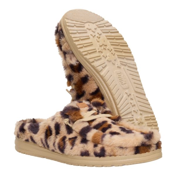 Wendy Slipper Leo Fur - Tan/Multi