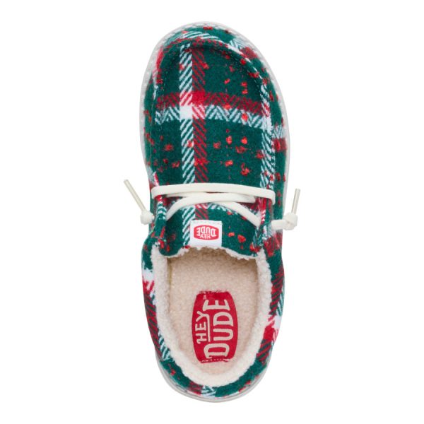 Wally Youth Confetti Plaid Cozy - Red/Green/Multi